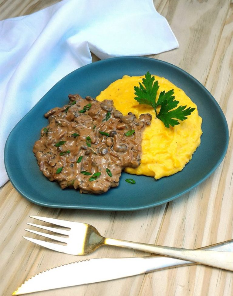 Molho cremoso de shimeji COZINHANDO PARA 2 OU 1