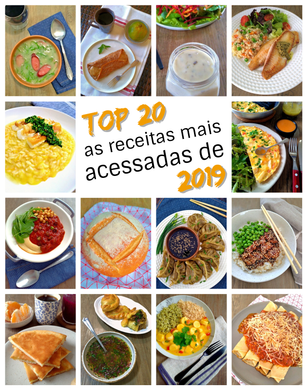 Top 20: as receitas mais acessadas de 2019 – COZINHANDO PARA 2 OU 1 Top 20: as receitas mais acessadas de 2019 – COZINHANDO PARA 2 OU 1