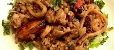 Arroz com frutos do mar (paella simplificada)