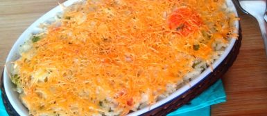 Arroz de forno cremoso com frango