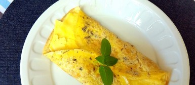 “Aveioca” (versão da crepioca feita com aveia, sem glúten e sem lactose)