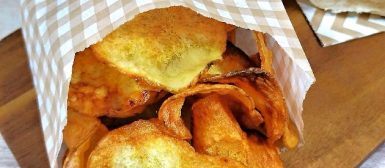 Batata chips na air fyer ou no forno