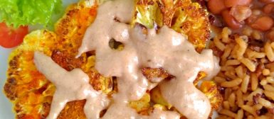 “Bife” de couve flor grelhada