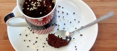 Bolo de chocolate na caneca com calorias reduzidas (cupcake light no microondas)