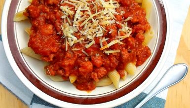 Molho à bolonhesa de linguiça