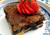 Brownie de chocolate com paçoquita cremosa