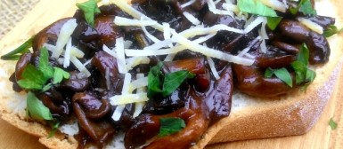 Brusquetas de shimeji