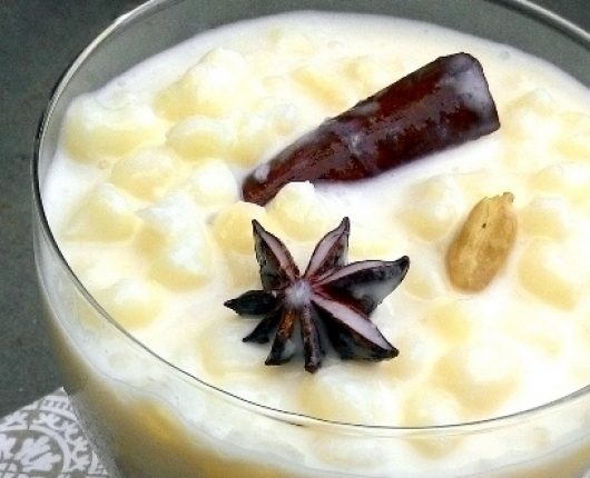 Canjica ou mungunzá doce com especiarias (sem lactose, calorias reduzidas)