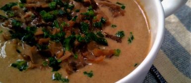 Cappuccino de cogumelos (sopa cremosa)