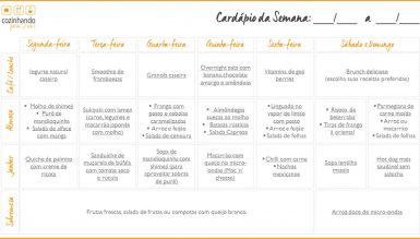 Cardápio da Semana: seleção de receitas para a semana inteira! (n. 1)