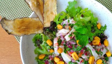 Ceviche à Peruana (com leche de tigre)