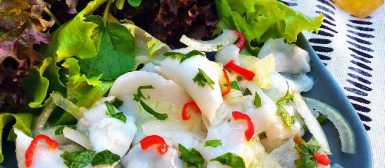 Ceviche de coco fresco