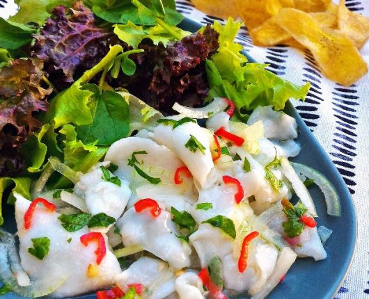 Ceviche de coco fresco