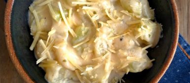 Chuchu com molho branco da Vó Nair