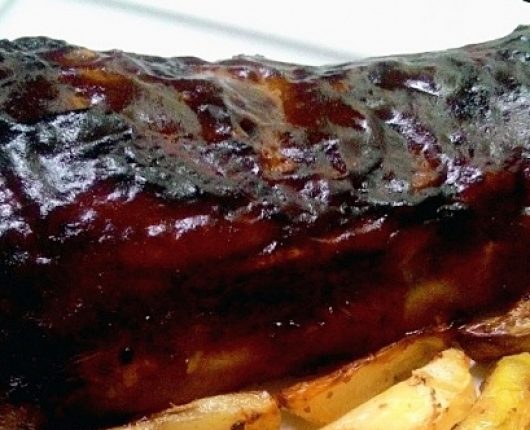 Costelinha glaceada no molho barbecue (Ribs on the barbie – na airfryer)
