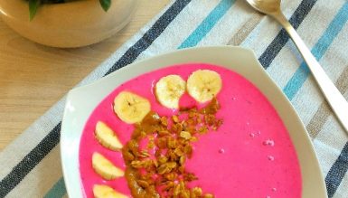 Creme de pitaya com iogurte