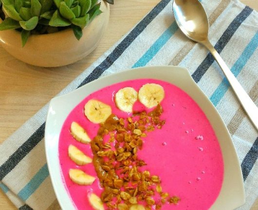 Creme de pitaya com iogurte