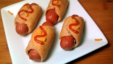 Cachorro quente de forno (enroladinhos de salsicha)