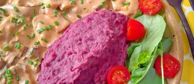 Estrogonofe de cogumelos com requeijú (vegano)