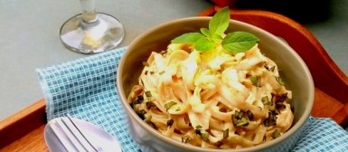 Linguine ao molho cremoso de limão