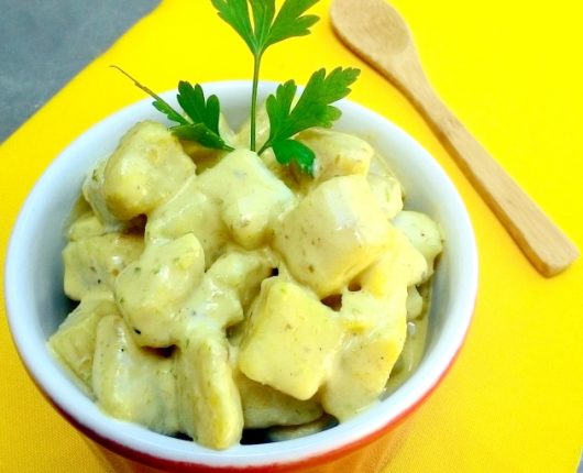 “Maionese” de batata doce (calorias reduzidas)