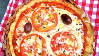 Massa de pizza de couve flor