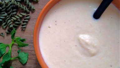 Molho branco de palmito e castanhas (sem glúten, sem lactose, vegano)