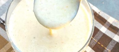 Molho branco vegano (calorias reduzidas, sem glúten, sem lactose)