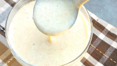 Molho branco vegano (calorias reduzidas, sem glúten, sem lactose)