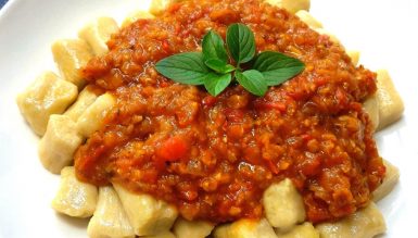 Nhoque de sobras de arroz (sem glúten)