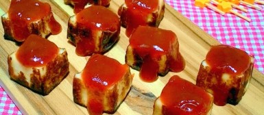 Queijo coalho tostadinho com goiabada apimentada