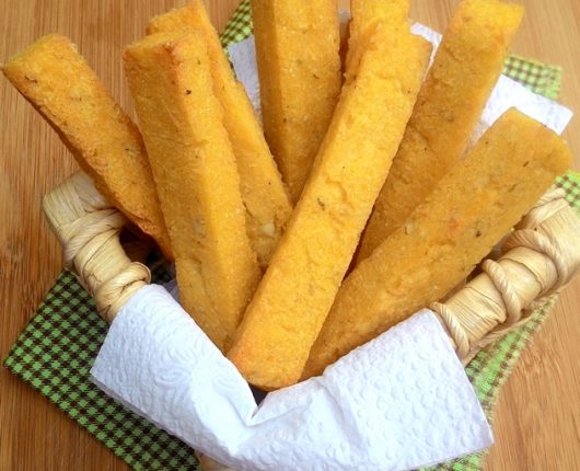 Palitos de polenta e ricota no forno ou na air fryer