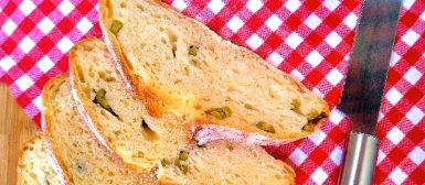Pão das 10 dobras com azeitonas (fermento biológico, sem sova) World Bread Day 2018