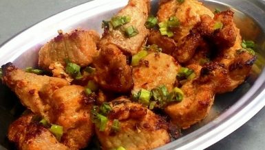 Pernil em pedaços tostadinho na air fryer