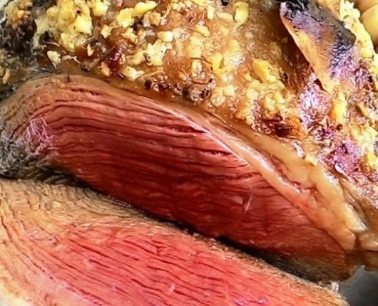 Picanha assada com alho (no forno)