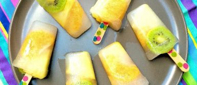 Picolé de frutas com água de coco