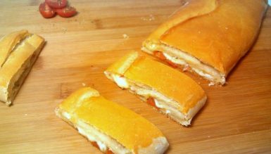 Pizza enrolada da Tia Wanda