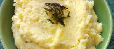 Purê de batata doce com wasabi