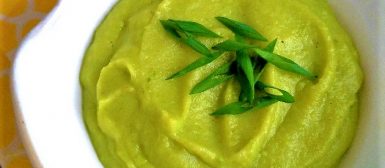 Purê de ervilhas com wasabi