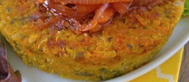 Quibe de abóbora com quinoa no forno