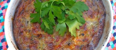 Quiche sem massa de cogumelos