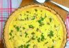 Quiche light de palmito com creme de ricota