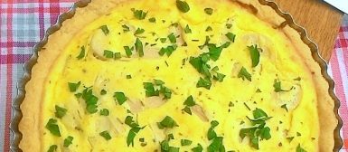 Quiche light de palmito com creme de ricota