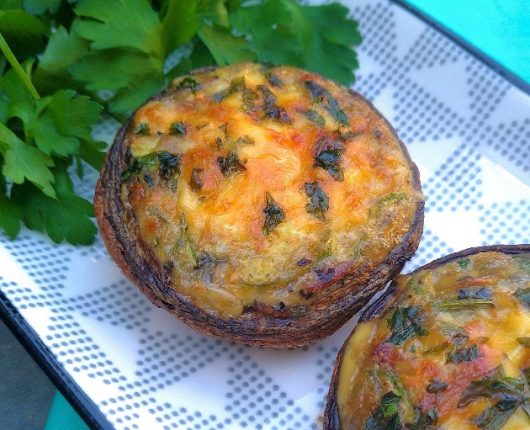 Mini quiches no cogumelo