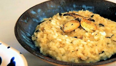 Risoto de patinhas de caranguejo