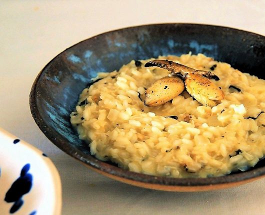 Risoto de patinhas de caranguejo