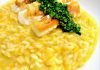 Risoto de cenoura na pressão com queijo grelhado