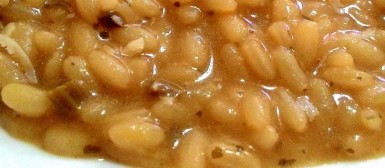 Risoto de funghi secchi (cogumelos desidratados)