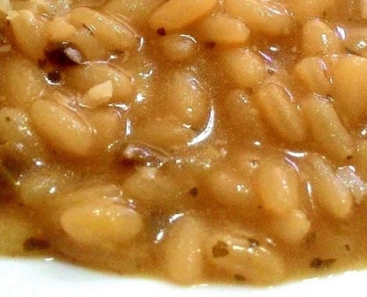 Risoto de funghi secchi (cogumelos desidratados)