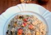 Risoto de gorgonzola com figos frescos